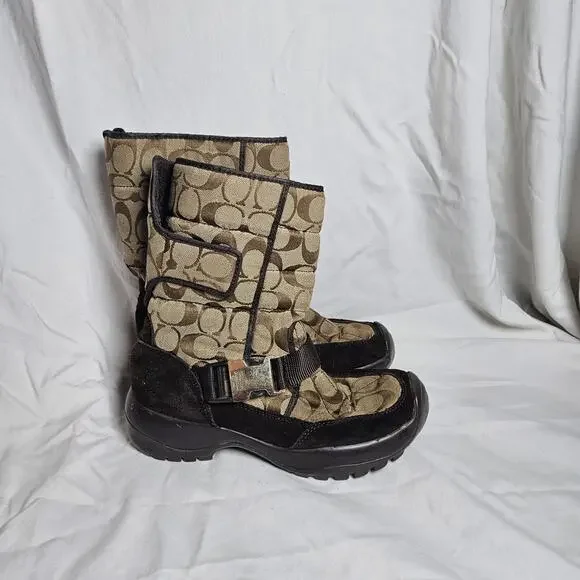 Coach Sharron Brown Womens Signature Design Boot Size 6.5 - Picture 4 of 9